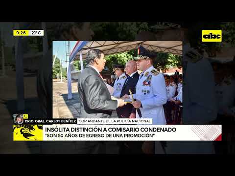 Policía que estuvo preso recibió certificado de manos del comandante