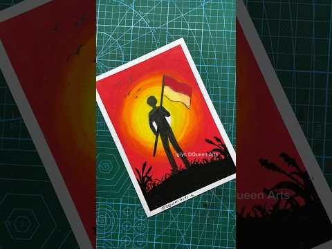 Cara gambar orang pegang bendera tema Kemerdekaan Indonesia 🇮🇩 #art #drawingtutorial #howtodraw