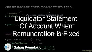Liquidator Statement Of Account When Remuneration is Fixed