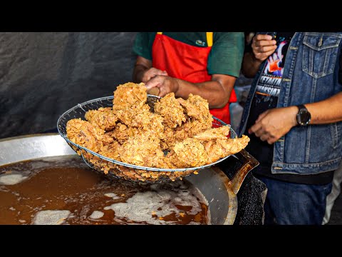 JUALAN AYAM FRIED CHICKEN DI DEPAN BRAND BESAR, CUMA 3 JAM LUDES SAMPE 80KG !!