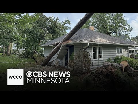 YouTube video thumbnail: Northwestern Minnesota Residents Clean up After Storm With 90+ mph Winds