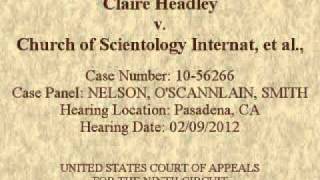 Headley vs. Scientology, Appeal Hearing Feb 9th 2012