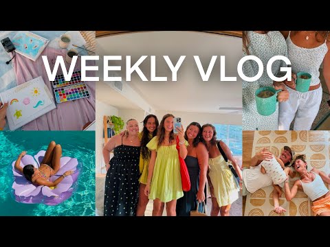 a florida weekend vlog: friends visiting, painting on the beach, and my at home coffee recipe