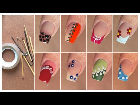 10 Easy nail art designs with household items || Nail art designs 2024 Simple