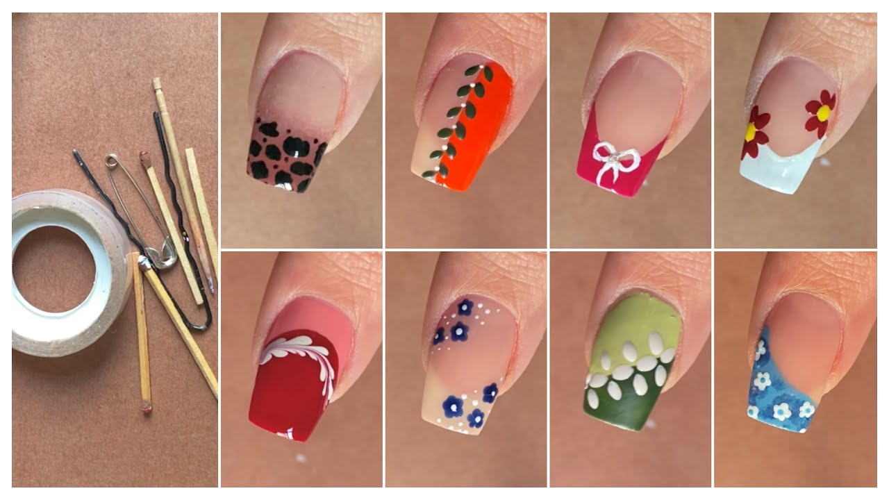 10 Easy nail art designs with household items || Nail art designs 2024 Simple