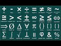 Basic Mathematical Symbols and Operations