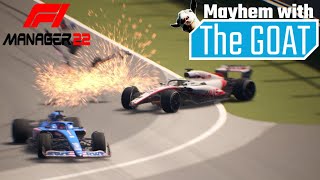 F1 Manager 22 | Full Race with the GOAT + BIG CRASH & SC [Pure Sound]