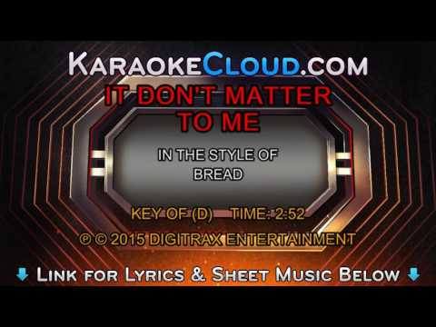 Bread – It Don’t Matter To Me (Backing Track)