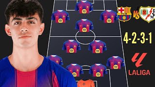 🚨 BARCELONA VS RAYO VALLECANO 🔥 BARCELONA PREDICTED LINEUP ✅ LA LIGA MATCH 