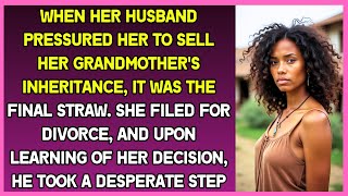 When her husband pressured her to sell her grandmother's inheritance, she filed for divorce