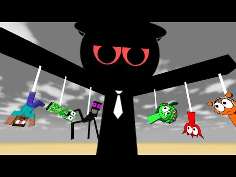 FUNNY EPISODE Minecraft Mobs : Squid Game and Incredibox Sprunki - Minecraft Animation