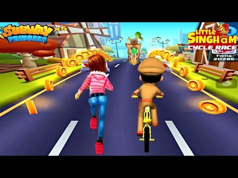 Little Singham Cycle Race V/S Subway Princess Runner - Police Chase - Best Android/iOS Gameplay HD
