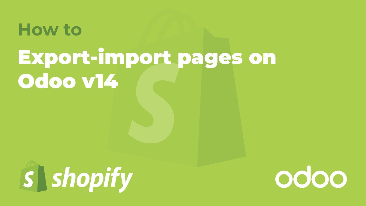 Odoo & Shopify KB: How to import and export pages | 30.04.2021

Hi guys. it is Nik again, from SimplifyERP. In our new series, you'll learn all about Odoo and everything new you learn you can ...