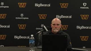 HC Dan Quinn Speaks To The Media | Washington Commanders