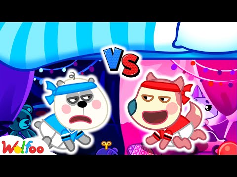Jenny vs Pandollar!! PINK VS BLUE CHALLENGE | WOLFOO FAMILY OFFICAL COMPILATION