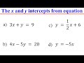Finding X and Y Intercepts