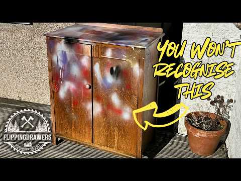 I gave this basic cupboard an epic makeover ! Beyond restoration