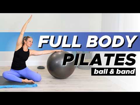 25 min Pilates Mat Class with Ball & Band