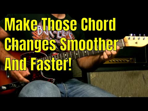 Sluffing To Make Chord Changes Smoother And Faster - Guitar Lesson