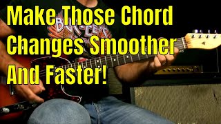 Sluffing To Make Chord Changes Smoother And Faster - Guitar Lesson