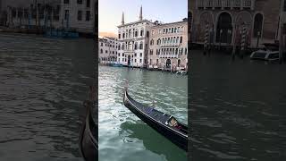 Sunset in canal Grande with Gondola ….
