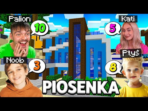 Reakcja PALIONA, KATI, PTYSIA i NOOBKA na NOWY DOM WOJANA w Minecraft! WOJAN I PALION PIOSENKI