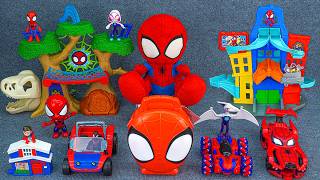 Marvel Spiderman Toys Unboxing Review|Amazing Friends City Track vs DinoWebs Treehouse Goblin Raptor