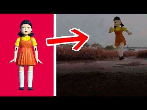 5 Muñecas del Juego del Calamar Captados en Cámara en la Vida Real | Squid Game SI EXISTE