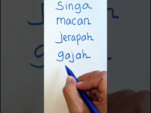 Belajar Menulis dan Membaca Nama Hewan Liar #shorts #bahasaindonesia #membaca #menulis