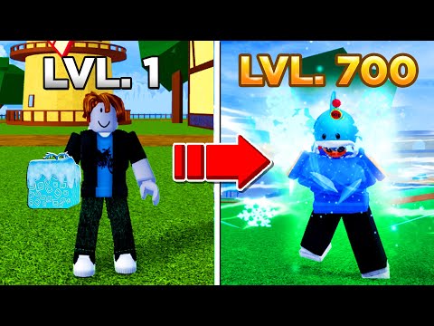 UPEI DO 1 AO 700 COM A NOVA FRUTA BLIZZARD EM 6 HORAS NO BLOX FRUITS!!!