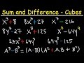 Factoring Sums and Differences of Cubes