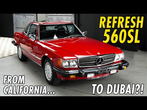 Mercedes 560SL Restoration Detail: Dry Ice, Leather, Ceramic Coating — Off to Dubai