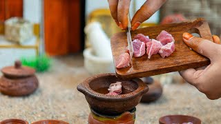 Chettinad Mutton Gravy | மட்டன் குழம்பு + ராகி களி | Traditional | Miniature Cooking how