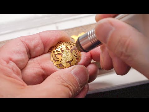 Process of Making 999.9 ‰ Gold Jewelry. Gold Factory in Korea
