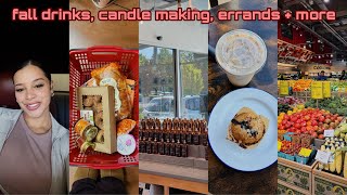 vlog: fall drinks, new locations, candle making, grocery shopping etc.