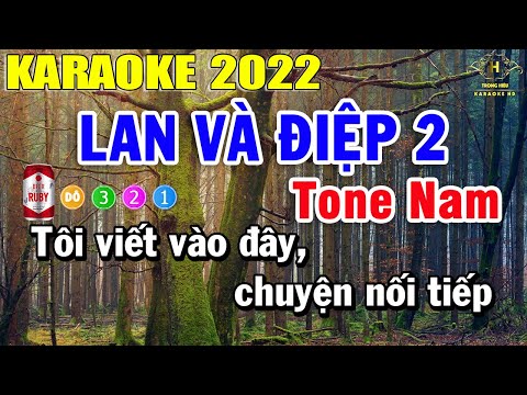 Lan Và Điệp 2 Karaoke Tone Nam Nhạc Sống Dễ Hát Nhất 2022 | Trọng Hiếu