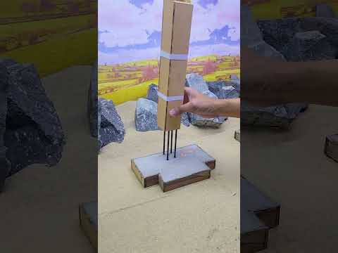 How Is This Mini House Standing on One Column ๐คฏ๐ #satisfying #minisatisfying #miniature