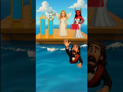 Jesus Is Drowning! 😱💔 Will She Save Him or Choose Money? #jesus #biblequiz