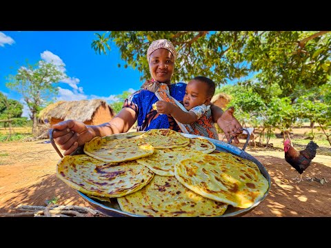 Get A Taste Of Authentic African Village Life: #cooking  Beef Curry And Chapati For Breakfast