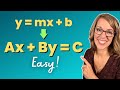 Converting Slope-Intercept to Standard Form