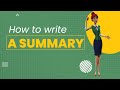 Mastering Summary Writing Techniques