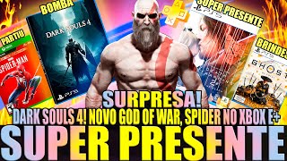 Notícias Bombásticas: NOVO GOD OF WAR, Dark Souls 4, Spider-Man no Xbox e PRESENTE pra VOCÊS!