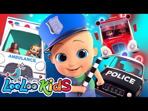 Rescue Vehicles for Kids 🚒 + Ten in the Bed Song 🛏️ | Educational Nursery Rhymes by LooLoo Kids 🎶