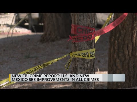 YouTube video thumbnail: FBI Report Shows Reduction in Crime in New Mexico