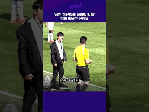 "심판이 장난질!" 억울한 신태용 #shorts