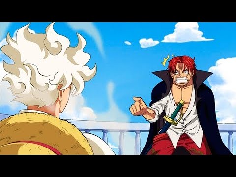 A Reação de Shanks ao ver a transformação Deus do Sol Gear 5 de Luffy - One Piece