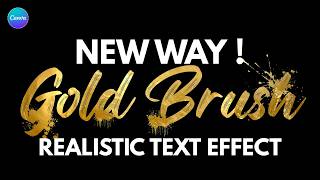 NEW Way to Create Realistic Gold Brush Text in Canva