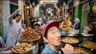 Ramadan Street Food Market in Morocco 🇲🇦 Chaos in Tetouan Old Medina
