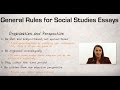 Writing Effective Social Studies Essays