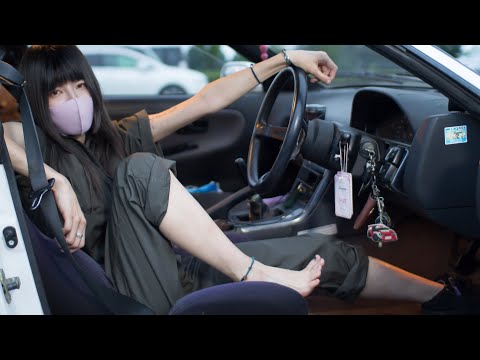 25才ノーパンノーブラ女性整備士の愛車はS13。